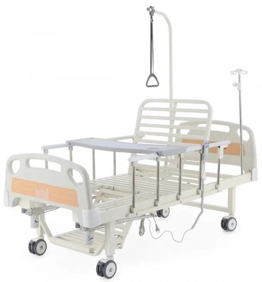 Медицинская кровать для лежачих больных электрическая MED-MOS YG-2 (ABS, 6 секций, матрас, уголки, столик, ванночка, К)